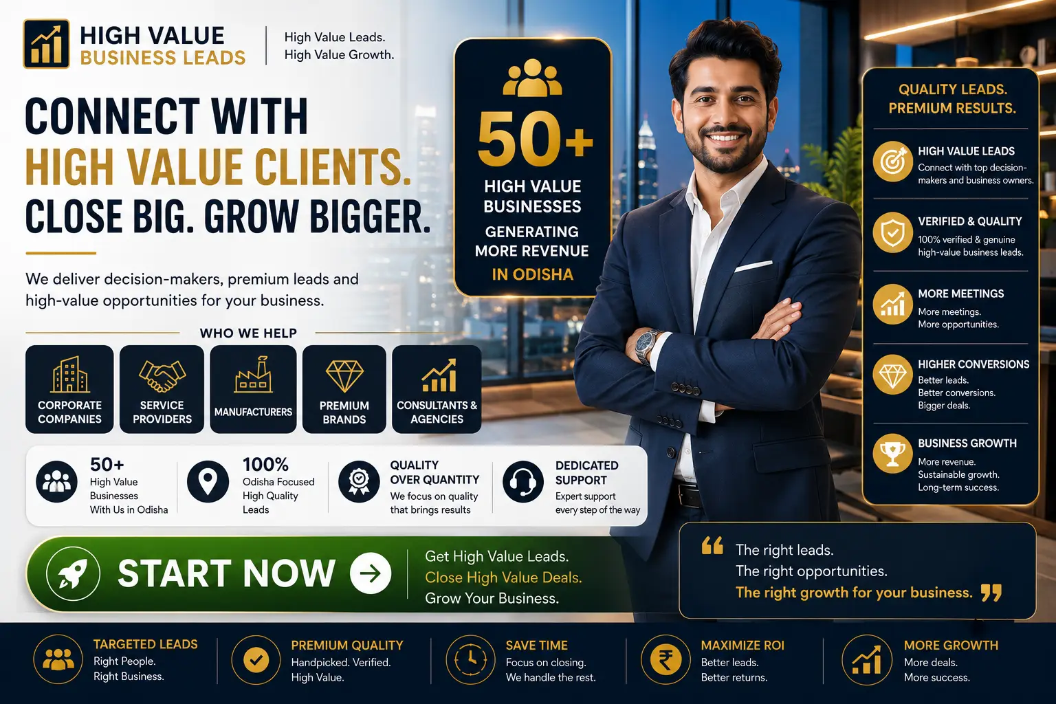 High-value business leads